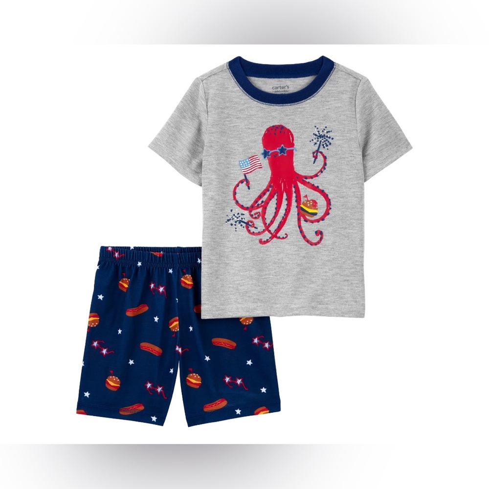 Carters Child of Mine Toddler Boy Patriotic Pajama Set,2-Piece